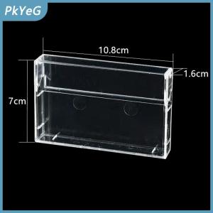PkYeG 1 cái hộp Băng Cassette hộp đựng trong suốt Hộp Băng trống ghi âm từ tính hộp chống bụi