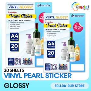 i-Transfer Premium A4 Size Vinyl Sticker Waterproof  Matte | Glossy Waterproof Sticker 20 Sheets