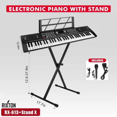 RIXTON RX-613 Electronic Piano Digital Keyboard Piano Portable Piano Original Keyboards Kids Gift RX-613