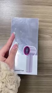 LinJn GFS001 Portable Fan Handheld Fan High Speed Quiet Operation Adjustable Speed USB Handheld Fan