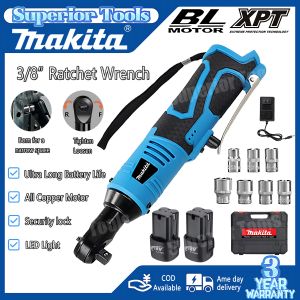 Makita 3/8 18V Cordless Electric Ratchet Wrench Tool Set Powerful 50Nm Flexible Reversible With 2 Lithium Battery