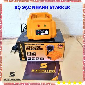 Bộ sạc pin nhanh đa năng STARKER Đức  sạc nhanh  chân pin phổ thông  có quạt tản nhiệt  Thợ Săn Máy Ngon