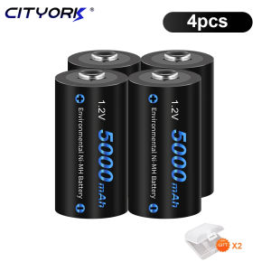 CITYORK C D Size Rechargeable Battery 1.2V 5000mAh 10000mAh Ni-MH +Fast Charge LCD Display AA AAA C D 9V Battery Charger