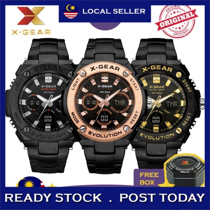 Original X GEAR 3788 Military Sports Multi function Digital Stainless Steel Sports Men Watch Jam Tangan Lelaki XGEAR Lazada