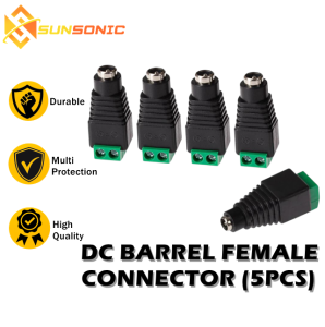 DC Barrel Jack Adaptor 5.5 x 2.1mm CCTV Male/Female Connectors for CCTV Security Camera & LED Strips