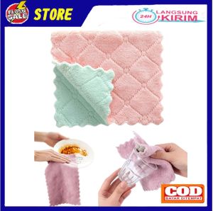 [1 Pcs] Dish Towel Kain Lap Mikrofiber Kain lap Piring Microfiber Serbaguna Anti Minyak