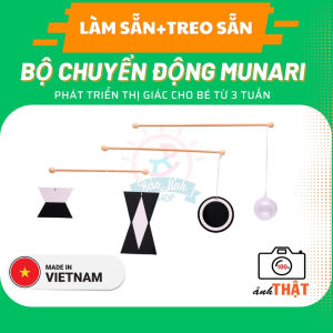 Đồ chơi cho trẻ sơ sinh 0-3 tháng tuổi - Bộ chuyển động phát triển thị giác Munari - TREO SẴN Chuẩn Montessori (khách chỉ việc dùng) CHUẨN MONTESSORI