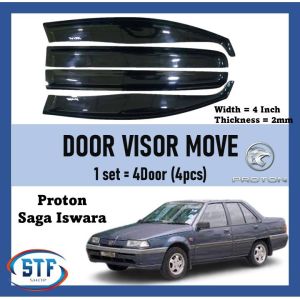 Proton SAGA OLD / ISWARA/Saga LMST Door Visor Move 4 inch Wind Deflector (4PCS/SET)
