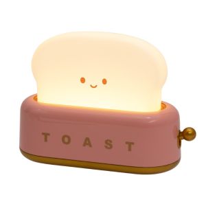 Creative LED Mini Night Light Toaster Bread Lamp USB Chargable Bedroom Sleep Lamp Desktop Cahaya Malam