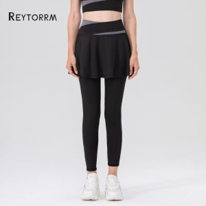 Reytorrm Legging Celana Olahraga Wanita Rok Celana skirt Hijab Sport High Waist Polos Yoga Dua lapis gym tennis Running Sport(JYMK033)