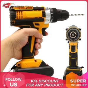GorgeousAuto 21V Cordless Drill 3/8 นิ้ว Chuck Electric Drill 25+1 คลัทช์ Max Torque 25+1 nm 2-variable Speed พร้อมไฟทำงาน