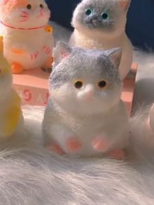 Simulated Fat Cat Stress Relief Pinch Toy Taba Cute Chubby Cat Soft Sticky Girl Kids Birthday Gift Fidget Toy Pet Ornaments Gifts