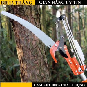 Kéo cắt cành trên cao - Lưỡi kéo và lưỡi cưa được làm từ thép Nhật SK5 như các loại dao kéo ghép cây nên rất sắc