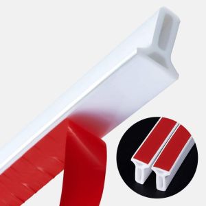 Lis Strip Karet Penahan Air 3cm Water Stopper Silicone Strip Bathroom Wastafel - White