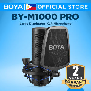 BOYA BY-M1000 PRO BY M1000 Large Diaphragm Condenser Cardioid Studio Microphone for Podcast Vlog Livestream Streaming Musician Recording Video