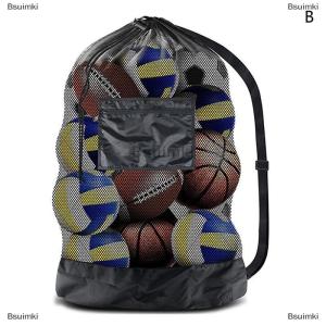 [COD] Bsuimki กระเป๋าใส่ลูกฟุตบอลตาข่ายกระเป๋าเก็บของบาสเก็ตบอลเชือกรูดขนาดใหญ่พิเศษมีกระเป๋าซิปกระเป๋าตาข่ายวอลเลย์บอล