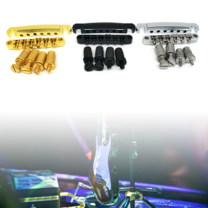 6 Strings Electric Guitar Tune O-Matic Tailpiece and Bridge Kits with Studs Mounting Accessory Guitar Replacement Part