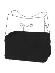 DGAZ Purse Organizer Fits for L V Neonoe MM Bags Silk Satin Insert Bag Portable Cosmetic Inside Bag Shaper