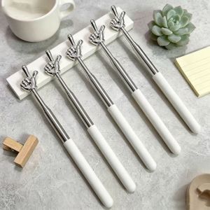 NOBLELUX Finger Design Retractable Reading Stick Extendable Non-Slip Handle Teaching Stick Portable Teaching Pointer Teacher Classroom Tool