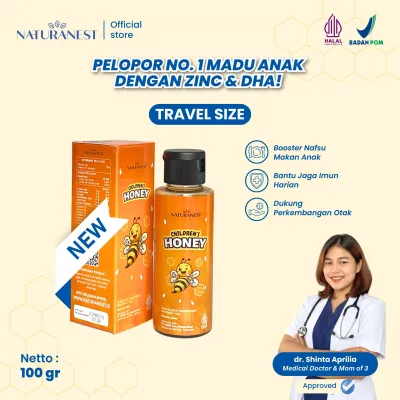 [TRAVEL SIZE] Naturanest Childrens Honey 100gr Madu Vitamin Anak with DHA dan ZINC