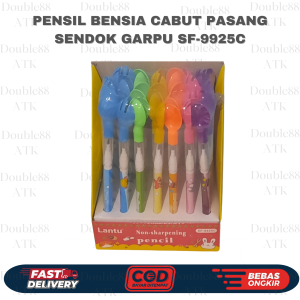 Pensil Bensia Cabut Pasang Sendok Garpu SF-9925C (Per Pasang)