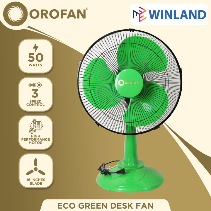 Orofan by Winland 16inches Eco Green Desk Fan Electric Fan ODF-16