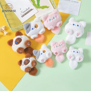 JOSHNESE HUlinlia น่ารักตุ๊กตาแมวพวงกุญแจ Kawaii การ์ตูนตุ๊กตากระเป๋าจี้พวงกุญแจอุปกรณ์เสริมสำหรับผู้หญิง HUlinlia