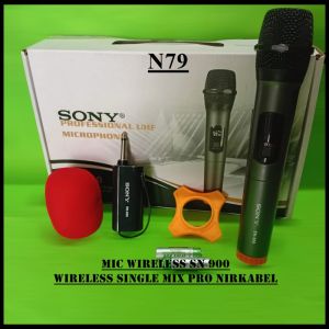 N79 MIC WIRELESS SN 900 CAS CHAS CASAN MIK WIRELESS SINGLE MIX WIRELES MIKROPHONE PRO NIRKABEL UHF P