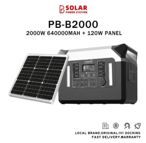 PB SOLAR Power Generators Seluler Portable (Bisa Charge Saat Pemakaian) 220V-250V 2000W 2048WH 640000mah Multi-Functional
