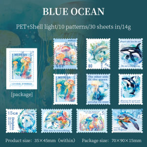 *GC DEALS* Beautiful Fantasy Shell Light Bronzing Stamp Patterns PET Deco Stickers DIY Decorations Journal Scrapbooking Labels