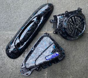 3pcs Carbon forget Scoopy FI Starter halus Tahun 2015 - 2016 / sccopy carbon forget