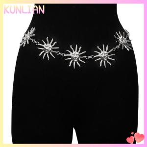 [KUNLIAN] Gothic Metal Sun Belt For Women Fashion Hight Waist Sun Chain Jewelry Gift Wedding Sash Celestial Waist Chains Dress Accessories