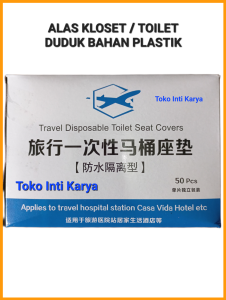 Alas duduk kloset toilet isi 10 pcs untuk dewasa bahan plastik sekali pakai higienis praktis ringan