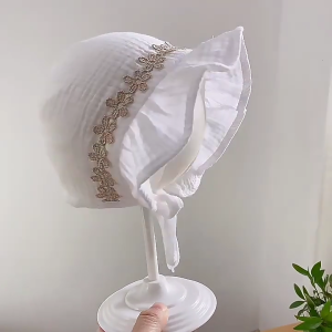 Beautiful Baby Girl for Palace Hat Lace Court Hat Bonnet Infant Summer Female Baby for Sun Hat Adjustable for Holidays O