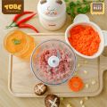 MÁY XAY ĐỒ ĂN DẶM CHO BÉ BEANIE PLUSH TOBÉ ĐA NĂNG 9122 CÔNG SUẤT 200W DUNG TÍCH 0,6L TẶNG KÈM 1 CỐI 0.3L 1 DAO 8 LƯỠI. 