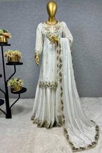 [PRE ORDER] {KURTI AND PALAZZO COLLECTION} SIZE:-M TO 2XL FABRIC :-  PURE CHINON SILK ~ Delivery Lead Time : 10 days