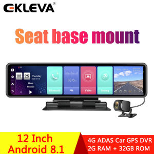 EKLEVA 12 นิ้วแบบเต็มหน้าจอกระจกมองหลังDash Cam Android 8.1 4 กรัมรถDVR Dashกล้องADAS WIFI GPS Navigator Dash Cam 1080 จุดบันทึกวิดีโอ