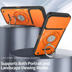 For TECNO POVA 8 5G Anti-drop phone case with lens dust-proof cover multi-functional ring stand