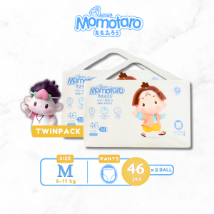 MOMOTARO Popok Celana Bayi Twinpack ( 2 Ball ) M46/L42/XL39