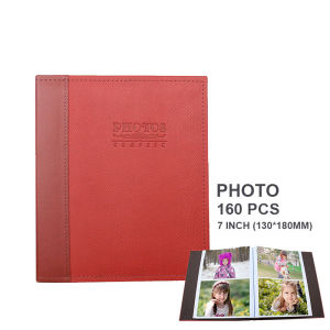 2023 5R 7 Inch Photo Album PP Interstitial Retro Creative Leather Photo Album 160 Photo Storage Album
