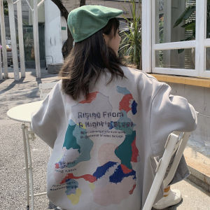 Sweater Wanita Lengan Panjang Gaya Korea Kerah Setengah Tinggi Atasan Tebal Ukuran Besar