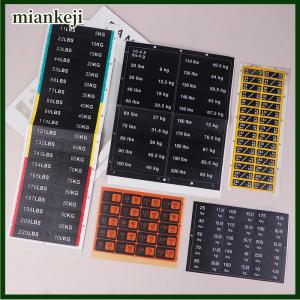 miankeji Trọng lượng Stack nhãn 4.5kg đến 150kg nền đen số Trắng Trọng lượng Stickers cho thiết bị tập thể dục phòng tập thể dục sức mạnh Đào Tạo