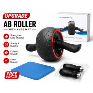 【CozyCasa】 Wide Wheel Ab Roller and Knee Mat Set for Your Home Workout