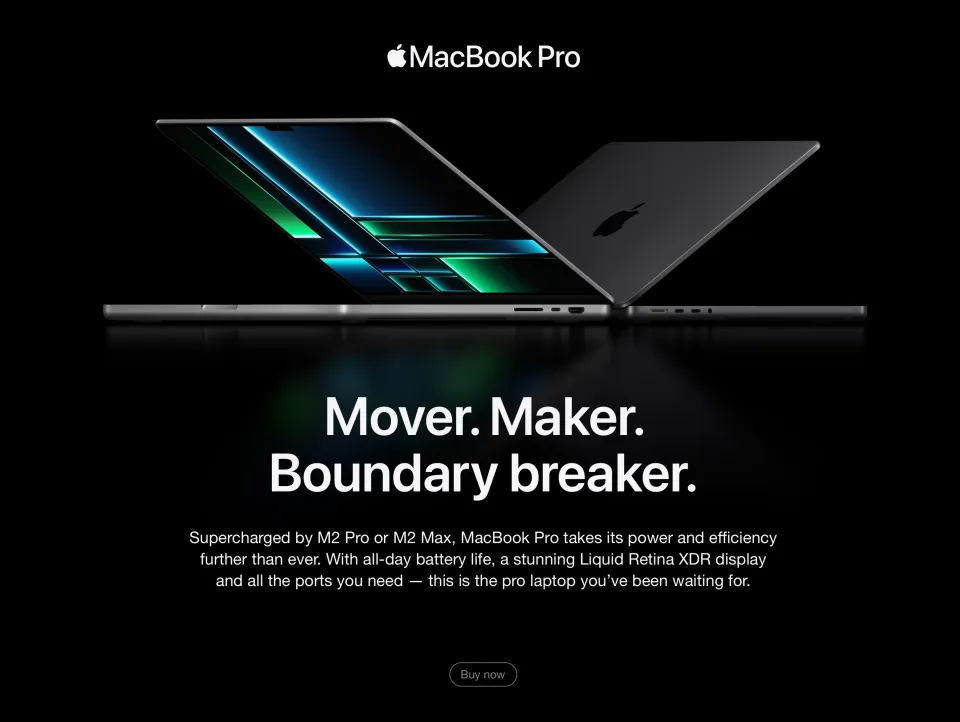 Apple 16-inch MacBook Pro: Apple M2 Max chip with 12‑core CPU and
