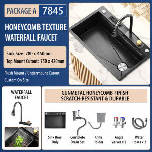 304 Stainless Steel Sink With Digital Display Vegetable Washing Basin Multifunctional Sink Large Single SinkFast shipping