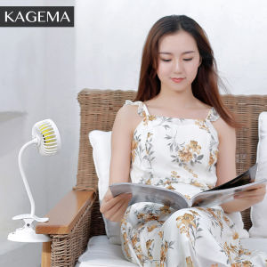 KAGEMA Mini Portable Clip Table Fan 360° Rotate USB Rechargeable 3 Speed Standing Fan For Mobile Phone Charging Baby Carriage Office Home Outdoor