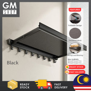 GMSHOP Retractable Drying Rack Foldable Bathroom Hanging Towel Clothes Rack Multifunctional Indoor Folding Telescopic Drying Shoes Rak Lipat Pengering Kasut Pakaian