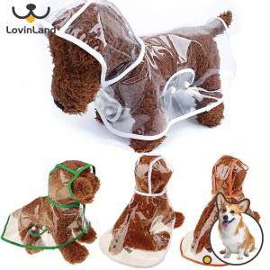 เสื้อกันฝนโปร่งใสกันน้ำสำหรับลูกสุนัขสัตว์เลี้ยงเสื้อกันฝนสำหรับสัตว์เลี้ยงเสื้อกันฝนสำหรับสัตว์เลี้ยงทุกฤดู