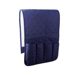 Blue Sofa Arm Storage Solution Multipocket Layout Spill Resistant Fabric Space Saving Organizers For Remotes Devices Books Quick Assembly Home Decors