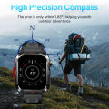 Aolon Tetra S5 Fitness Tracker Smartwatch with HD Display, Heart Rate & Sleep Monitoring, 1.96" Touchscreen, 420mAh, 3ATM Waterproof - New. 